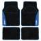 Tappeti universali in moquette Simoni Racing griffe moquette nero/azzurro  universale