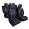 Set coprisedili universali croco-skin poliestere blu  universale