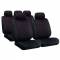 Set coprisedili universali glamour poliestere nero/rosso  universale