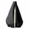 Cuffia cambio Momo quark pelle nero inserto bianco metallico universale