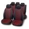 Completo fodera universale elasticizzata ''JACQUARD'' rosso-nero